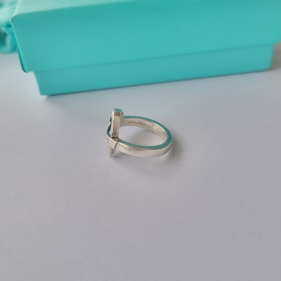Tiffany & Co Sterling Silver Paloma Picasso Diamond Loving Heart Ring - Picture 3 of 9